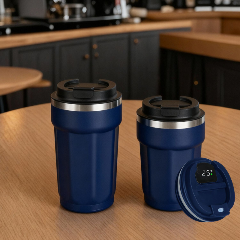 Cană termoizolantă din oțel inoxidabil 304, formă octagonală, capac răsucibil – cană portabilă pentru cafea