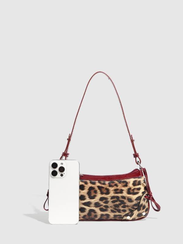 Jesenja torba s leopard uzorkom, tkanina, mala kvadratna torbica za ramena za žene, ulični stil