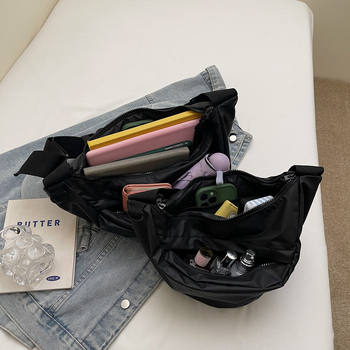 Torba crossbody velike kapacitete u dumpling stilu, za unisex, za sport i planinarenje, Oxford platno