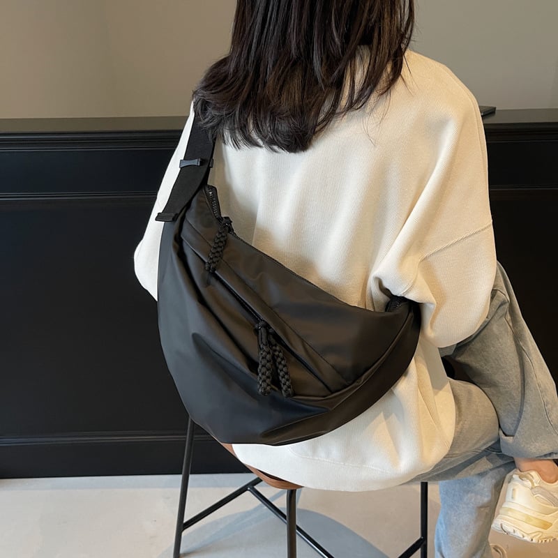 Torba crossbody velike kapacitete u dumpling stilu, za unisex, za sport i planinarenje, Oxford platno