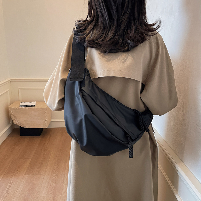 Torba crossbody velike kapacitete u dumpling stilu, za unisex, za sport i planinarenje, Oxford platno