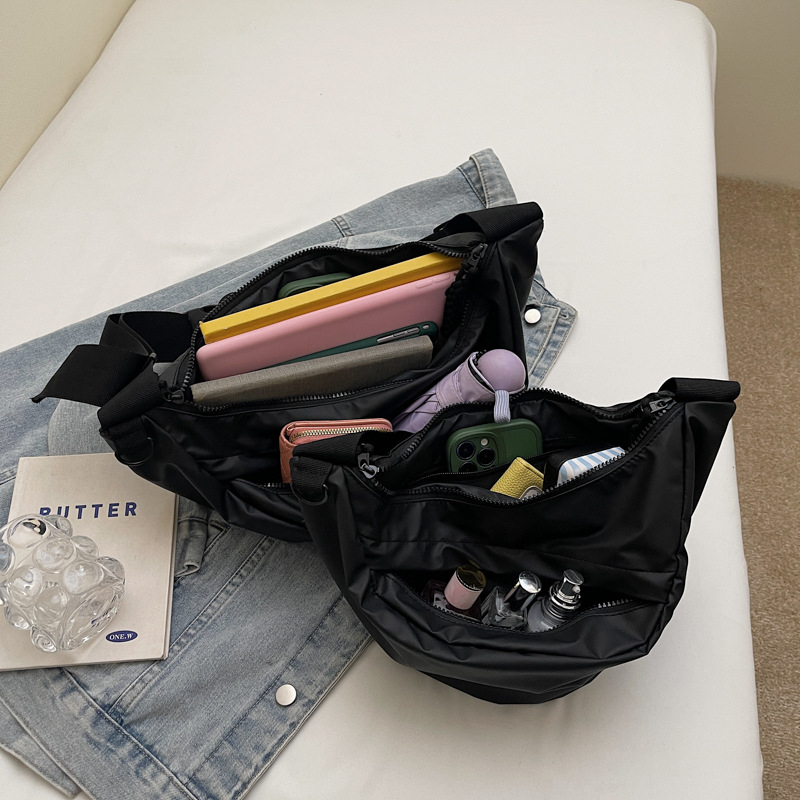 Torba crossbody velike kapacitete u dumpling stilu, za unisex, za sport i planinarenje, Oxford platno
