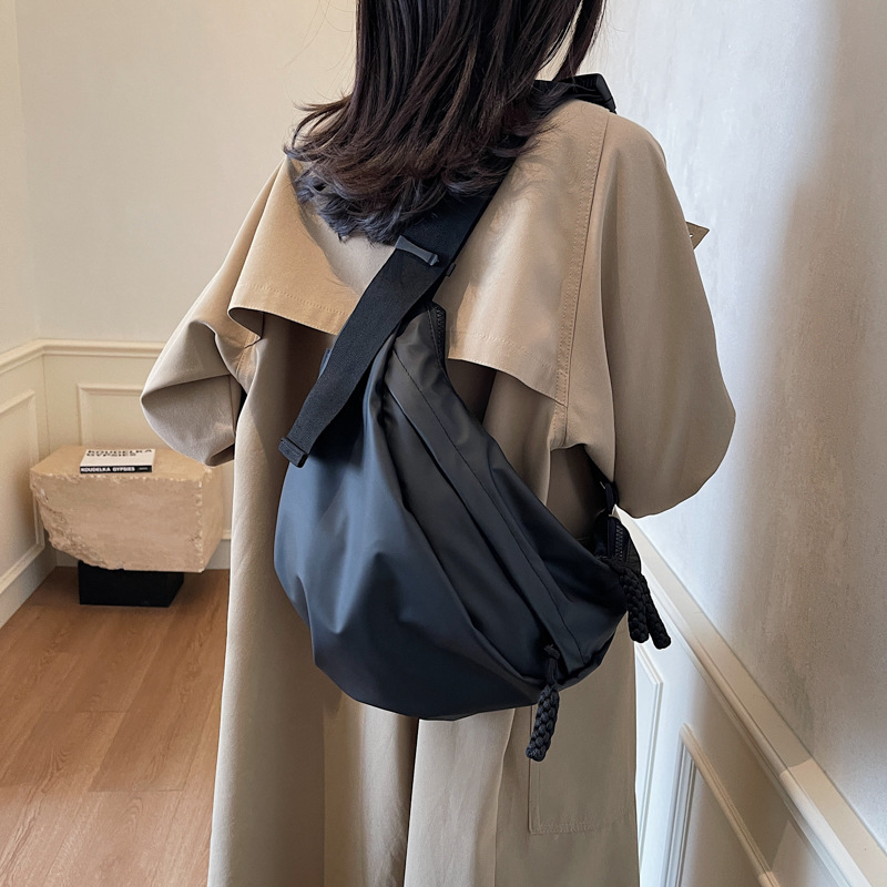 Torba crossbody velike kapacitete u dumpling stilu, za unisex, za sport i planinarenje, Oxford platno