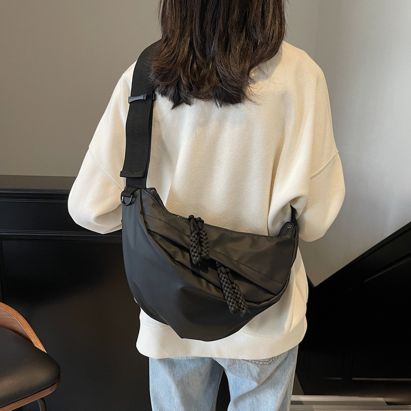 Torba crossbody velike kapacitete u dumpling stilu, za unisex, za sport i planinarenje, Oxford platno