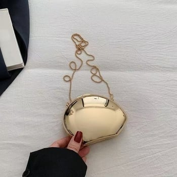 Niche Design torbica u obliku školjke, jesen 2025, mini sjajna akrilna torba za rame s lancem