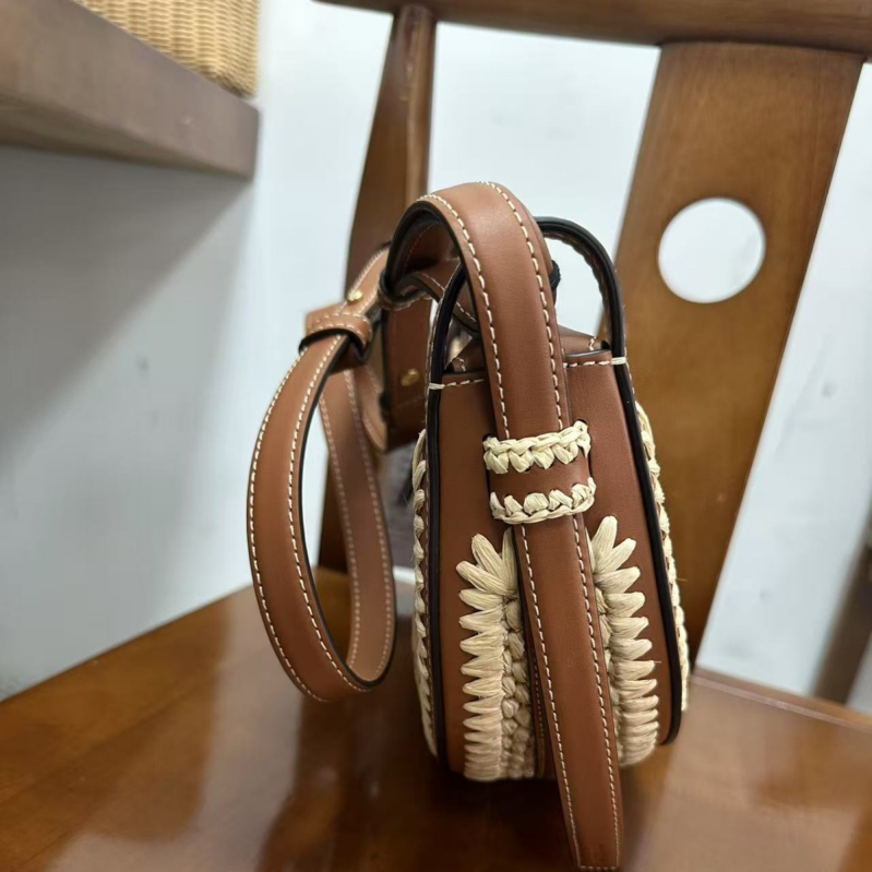 Ženska dumpling torba, ručno tkana, PU koža, crossbody torba preko ramena, jesen 2025