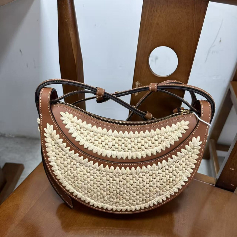 Ženska dumpling torba, ručno tkana, PU koža, crossbody torba preko ramena, jesen 2025