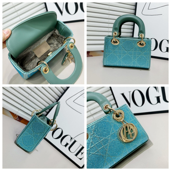 Ženska torbica s kristalima, horizontalni crossbody stil, elegantna, inspirirana princezom Dianom