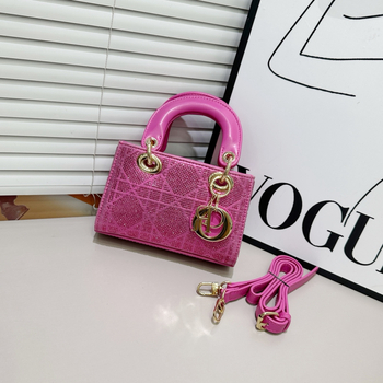 Ženska torbica s kristalima, horizontalni crossbody stil, elegantna, inspirirana princezom Dianom