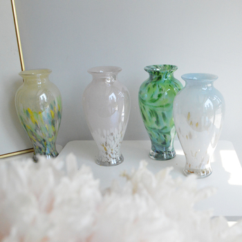Vază de sticlă minimalistă, decor floral artistic de designer pentru sufragerie și hol