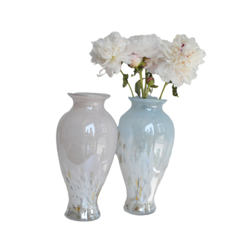 Vază de sticlă minimalistă, decor floral artistic de designer pentru sufragerie și hol