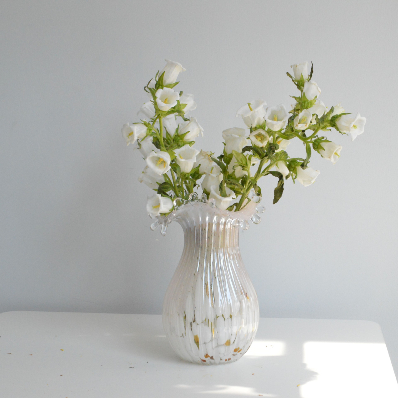 Vază de sticlă minimalistă, decor floral artistic de designer pentru sufragerie și hol