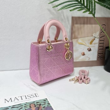 Princess Diana torba s dijamantnim ukrasima — PU torba za ramena i crossbody, srednje veličine