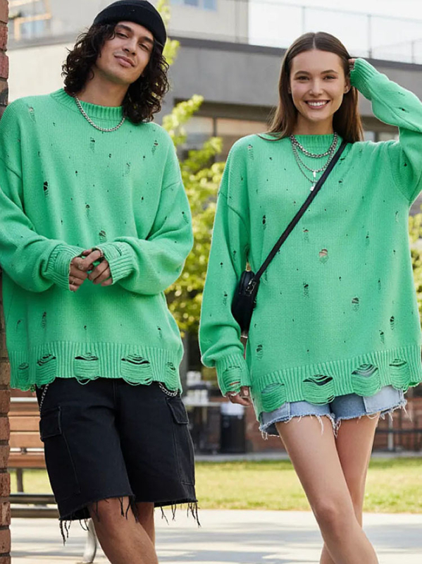 Női oversize kapucnis kötött pulóver, laza szabású