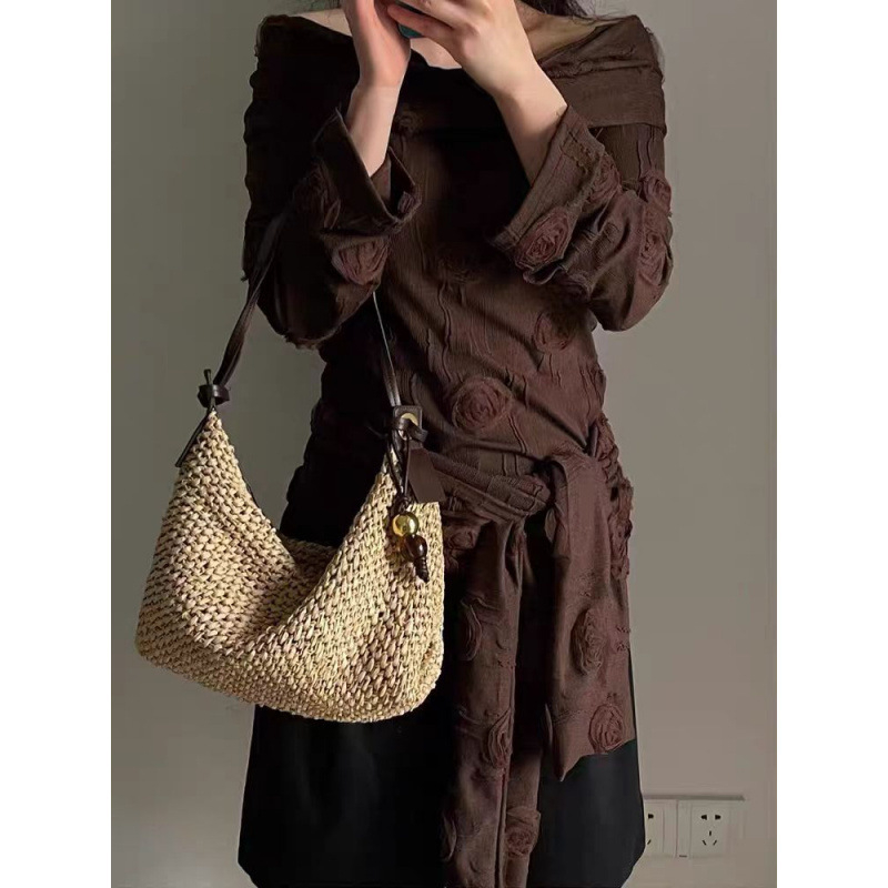 Ručno tkana ženska tote torba, ljeto 2025, ležerni stil za svakodnevno nošenje