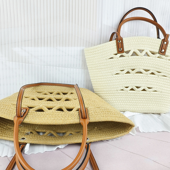 Torba od pletene pamukaste užadi, velika zapremina, minimalistički rez, ženska torba za rame, plažni stil