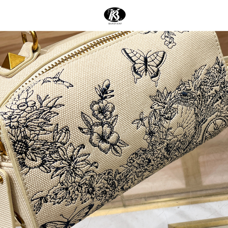 Banevanf Princess izvezena torba-jastuk od prave kože, mala crossbody torba za ramena/krst, ulična moda, jesen 2025