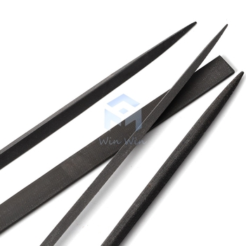 Set de fișiere pentru modelarea bijuteriilor: fișiere triunghiale, semicerc, frunză de bambus și fișiere plate, lungime 200/140 mm, unelte de polisare marca Pigeon.