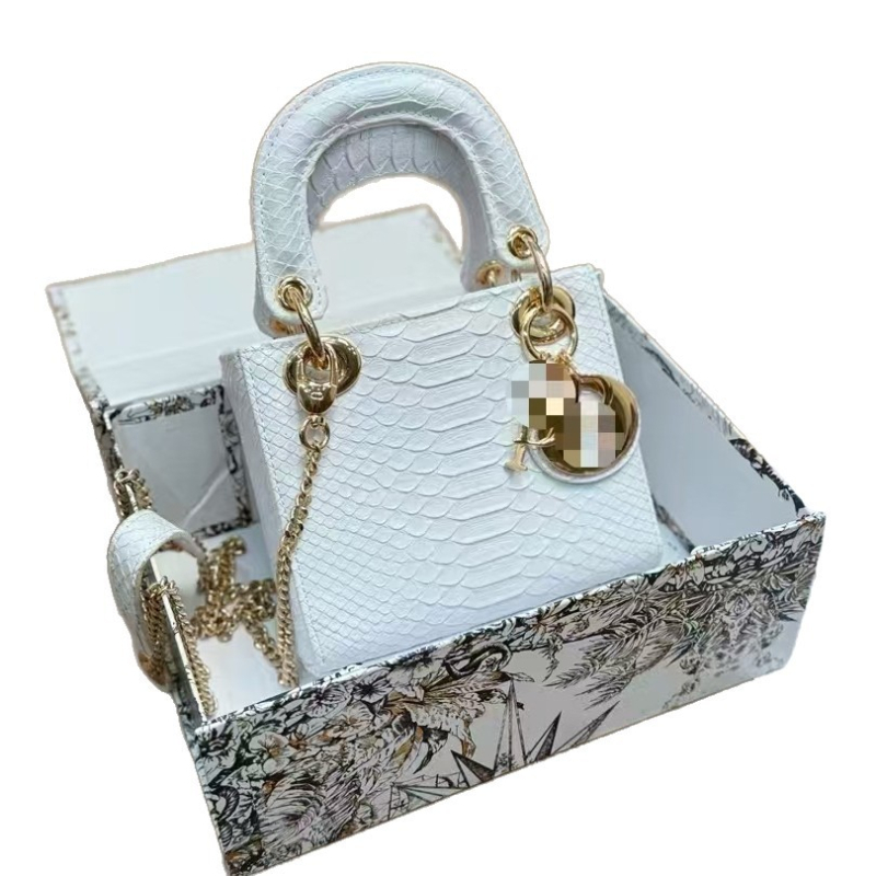 Ženska torbica s uzorkom zmijskog kože, vrhunska kvaliteta luksuza, inspirirana Princezom Dianom, novi model 2025, za ramena ili crossbody