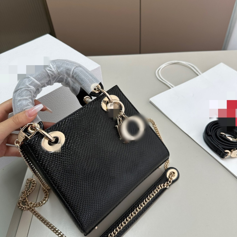 Ženska torba s uzorkom gušter, serija D Family, dizajn Princess Diana, moderna, svestrana, luksuzna, nosi se u ruci, na ramenu ili crossbody