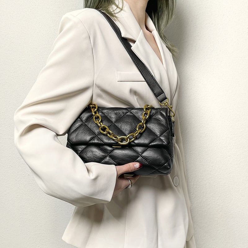2025 Ženska torbica za rame s lancem u rombo kviltnom uzorku, moderan crossbody za svakodnevnu uporabu