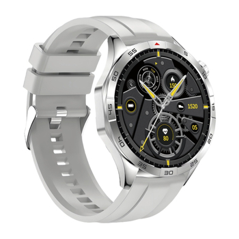 GT5 Pro pametni sat s Alipay NFC, Bluetooth pozivi, 28 mm kružni brojčanik, anodizirano aluminijsko kućište, silikon kaiš, 7–14 dana baterije, dnevna vodootpornost, mjerenje otkucaja srca, krvni tlak, zasićenost kisikom, praćenje sna, broj otkucaja, daljin