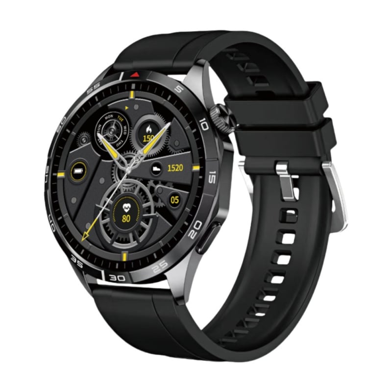 GT5 Pro pametni sat s Alipay NFC, Bluetooth pozivi, 28 mm kružni brojčanik, anodizirano aluminijsko kućište, silikon kaiš, 7–14 dana baterije, dnevna vodootpornost, mjerenje otkucaja srca, krvni tlak, zasićenost kisikom, praćenje sna, broj otkucaja, daljin