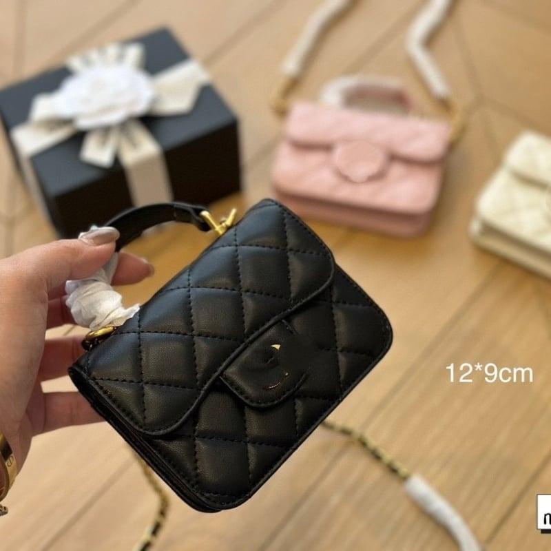 Nova ženska torbica u stilu Chanel, mini prešivana dijamantna torbica s lančanim remenom, crossbody, mala kvadratna večernja torbica