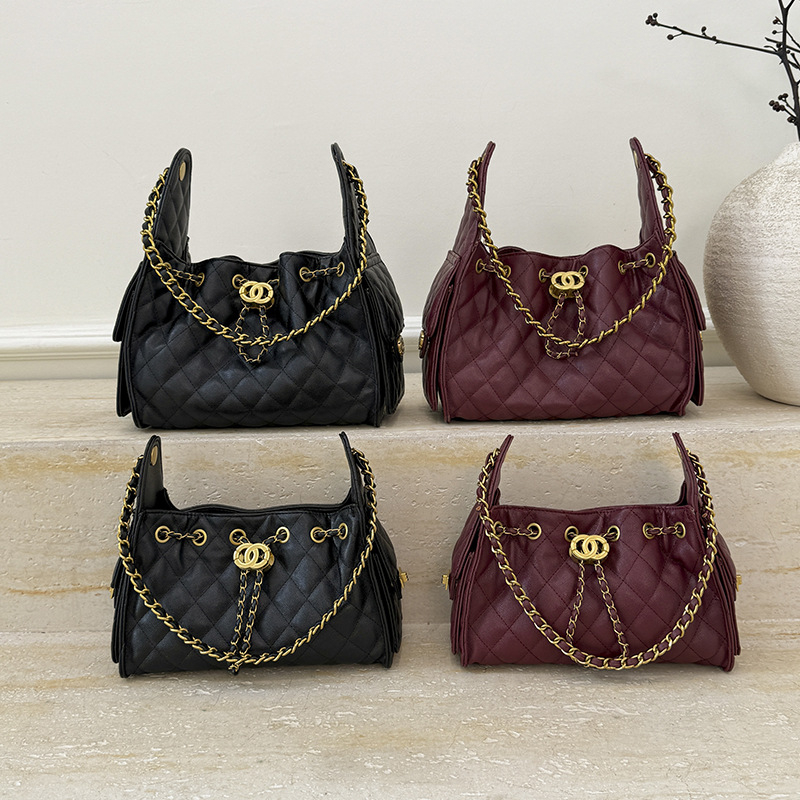 Ženska crossbody torba s naramenicom i lancem, dijamantno šivanje, moderna i svestrana za svakodnevno nošenje, velika zapremina