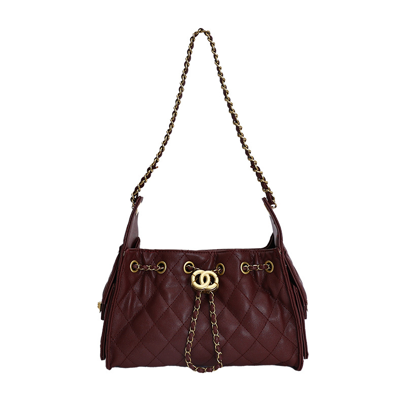 Ženska crossbody torba s naramenicom i lancem, dijamantno šivanje, moderna i svestrana za svakodnevno nošenje, velika zapremina