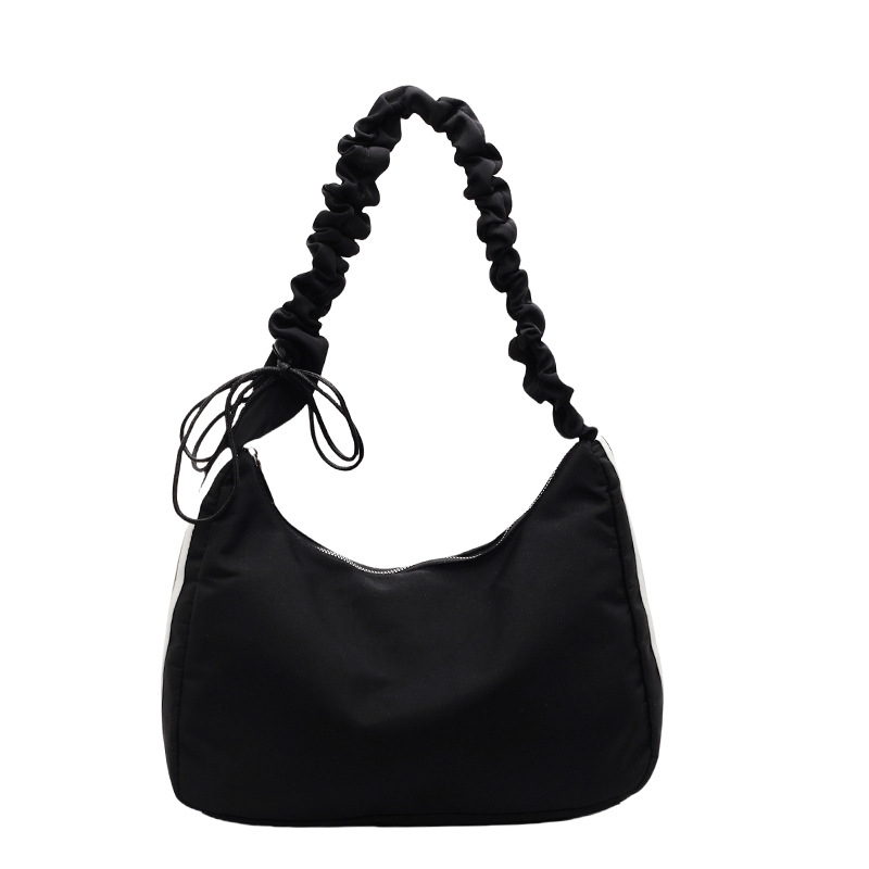 Ženska crossbody torba s plisiranim oblikom oblaka, dumpling stil, velik kapacitet, lagana, svakodnevna