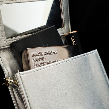 Ženska mini crossbody torba s dijamantnim uzorkom, kopča od lančića, korejski stil, kompaktna kozmetička torbica