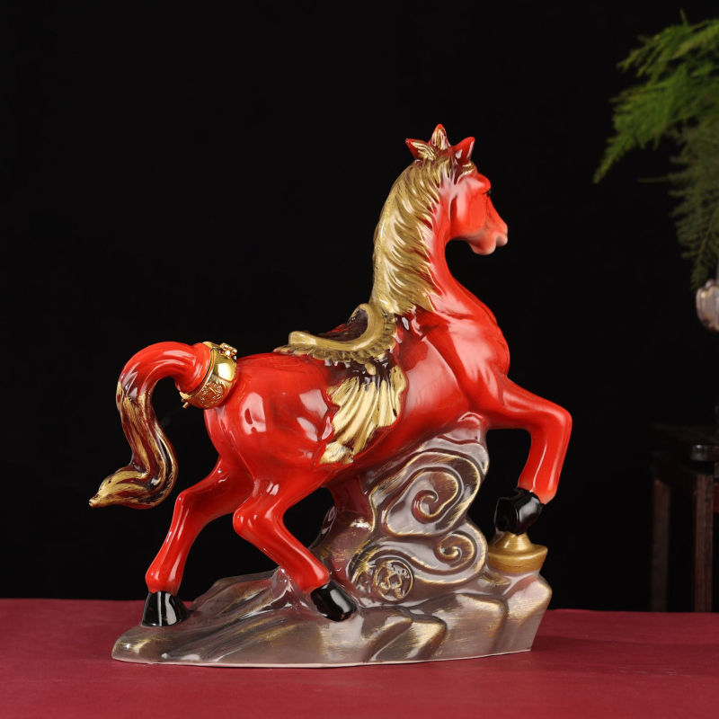 Sticlă ceramică pentru vin Jingdezhen, 1,0 kg, decor de intrare rafinat pentru atragerea averii