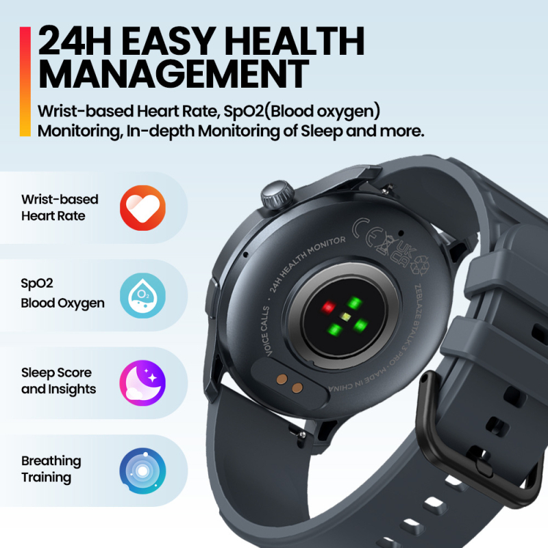 Zeblaze Btalk 3 Pro pametni sat s AMOLED zaslonom, Bluetooth pozivima, praćenje zdravlja i fitnessa
