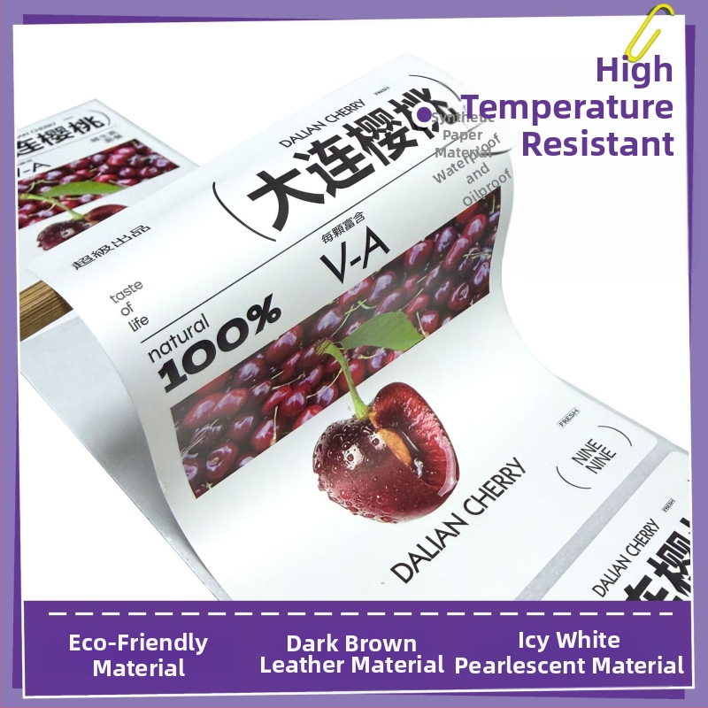 Etichete autocolante transparente din PVC pentru brand alimentar personalizat, cu logo imprimat