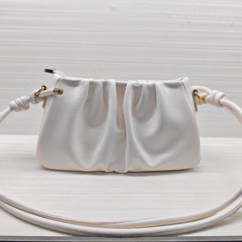 Korejska verzija: slatka i svježa plisirana torba u oblaku s perljanom lancem, crossbody torba za žene