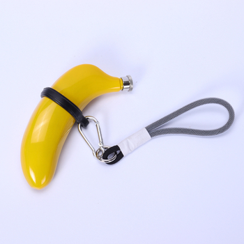 Oțel inoxidabil 304, calitate alimentară, sticlă mică de vin în formă de banană, portabilă