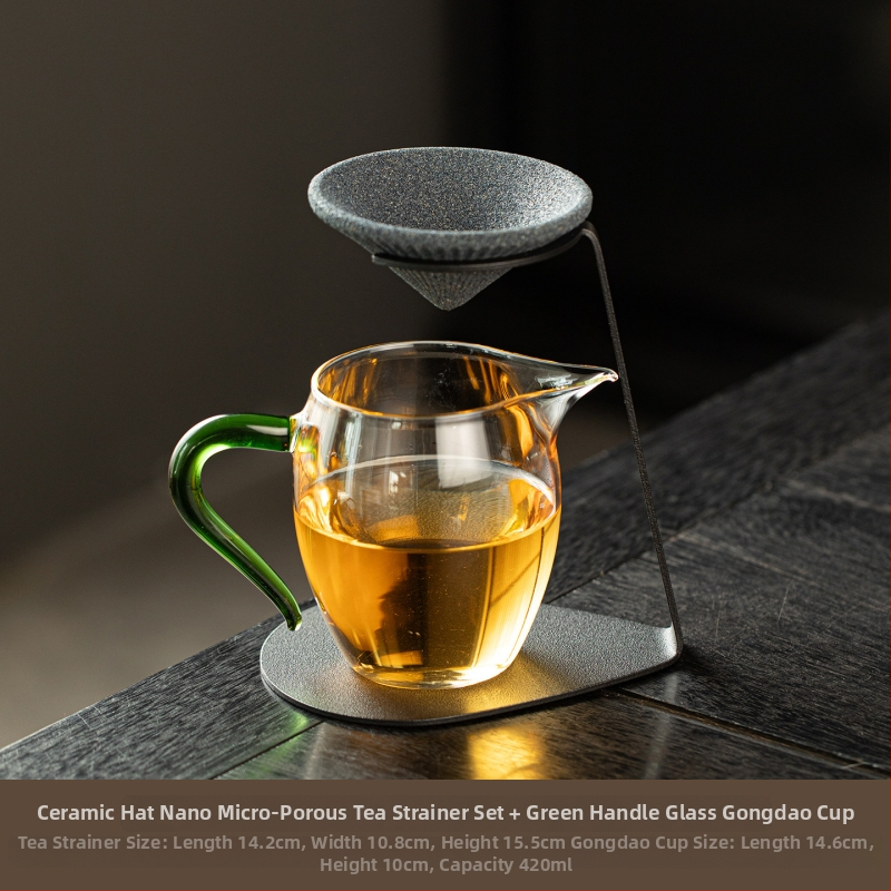 Filtru de ceai ceramic neporos, infuzor, ceașcă integrată pentru separarea ceaiului de apă, instrument pentru prepararea ceaiului, accesorii pentru setul de ceai