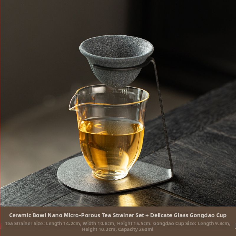 Filtru de ceai ceramic neporos, infuzor, ceașcă integrată pentru separarea ceaiului de apă, instrument pentru prepararea ceaiului, accesorii pentru setul de ceai