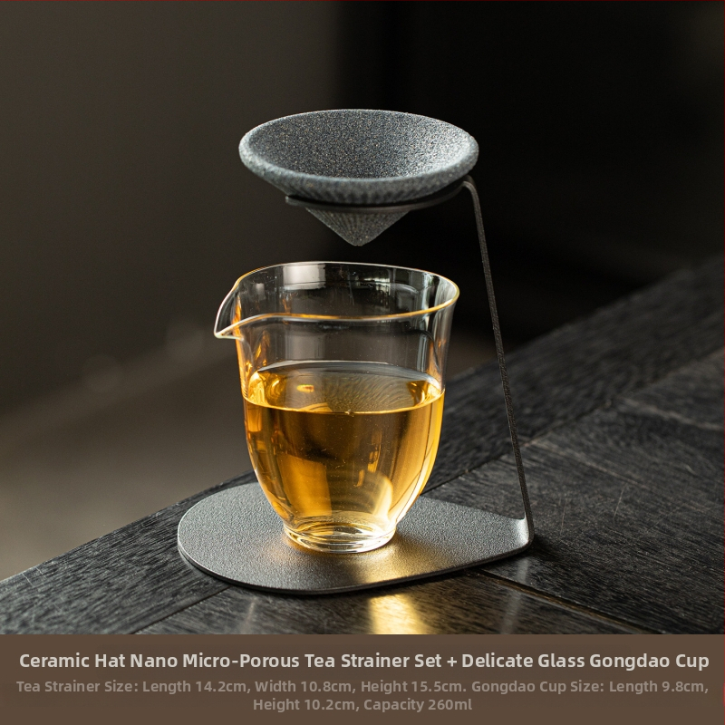 Filtru de ceai ceramic neporos, infuzor, ceașcă integrată pentru separarea ceaiului de apă, instrument pentru prepararea ceaiului, accesorii pentru setul de ceai