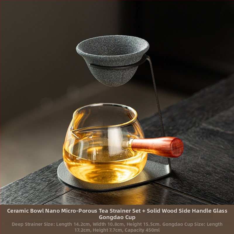 Filtru de ceai ceramic neporos, infuzor, ceașcă integrată pentru separarea ceaiului de apă, instrument pentru prepararea ceaiului, accesorii pentru setul de ceai