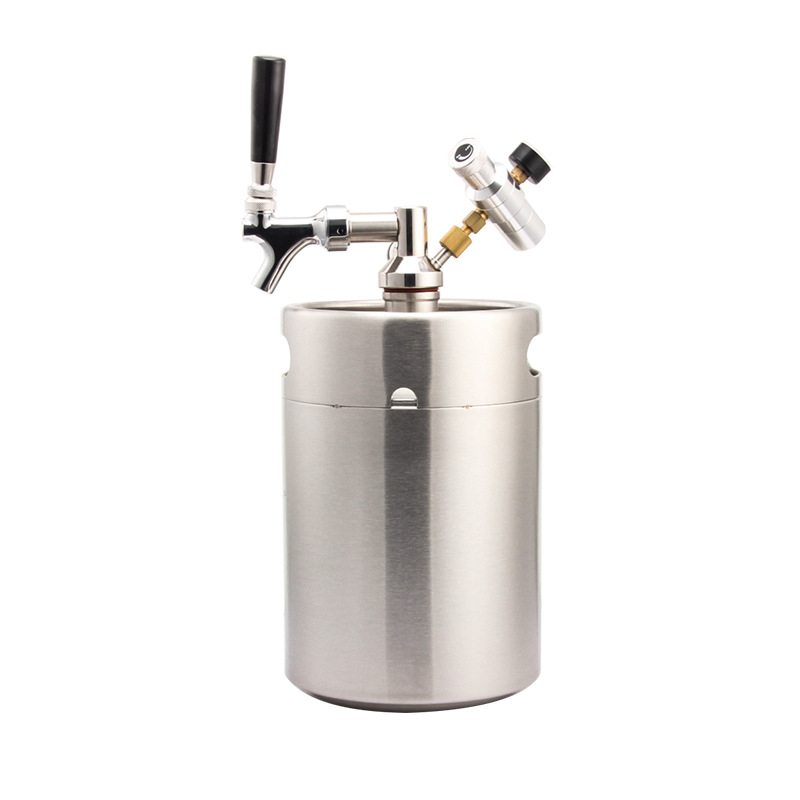 5L butoi din oțel inoxidabil pentru bere – mini butoi dispenser pentru bar de birou, sistem de turnare a berii artizanale