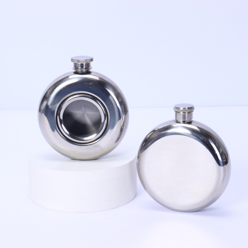 Recipient din oțel inoxidabil 304, 5oz, portabil, rotund, semi-transparent pentru vin