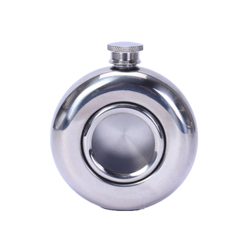 Recipient din oțel inoxidabil 304, 5oz, portabil, rotund, semi-transparent pentru vin
