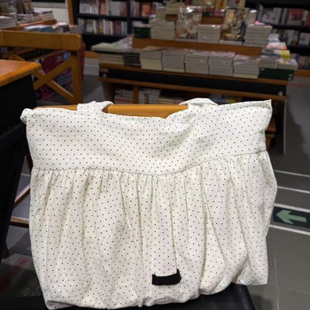 Ženska platnena torba s točkicama u korejskom stilu, velika kapaciteta, torba na rameno