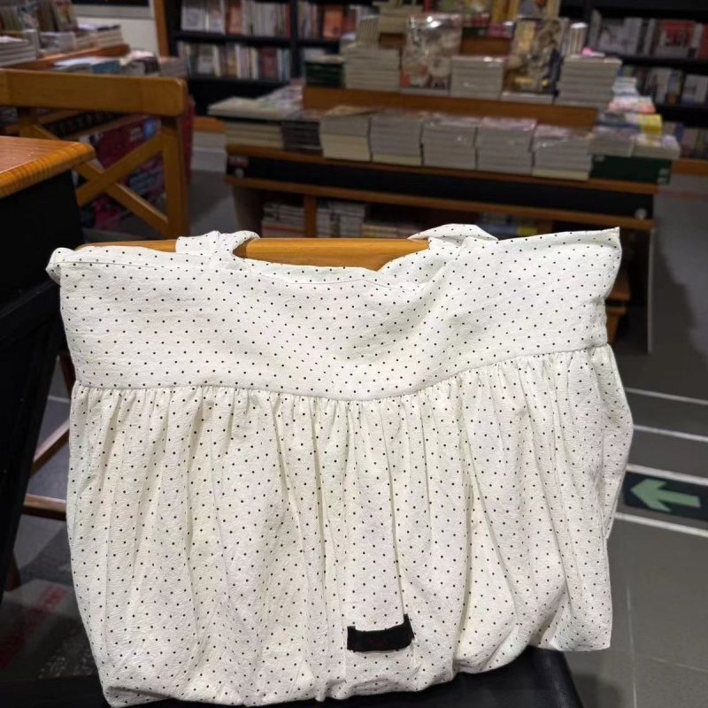 Ženska platnena torba s točkicama u korejskom stilu, velika kapaciteta, torba na rameno