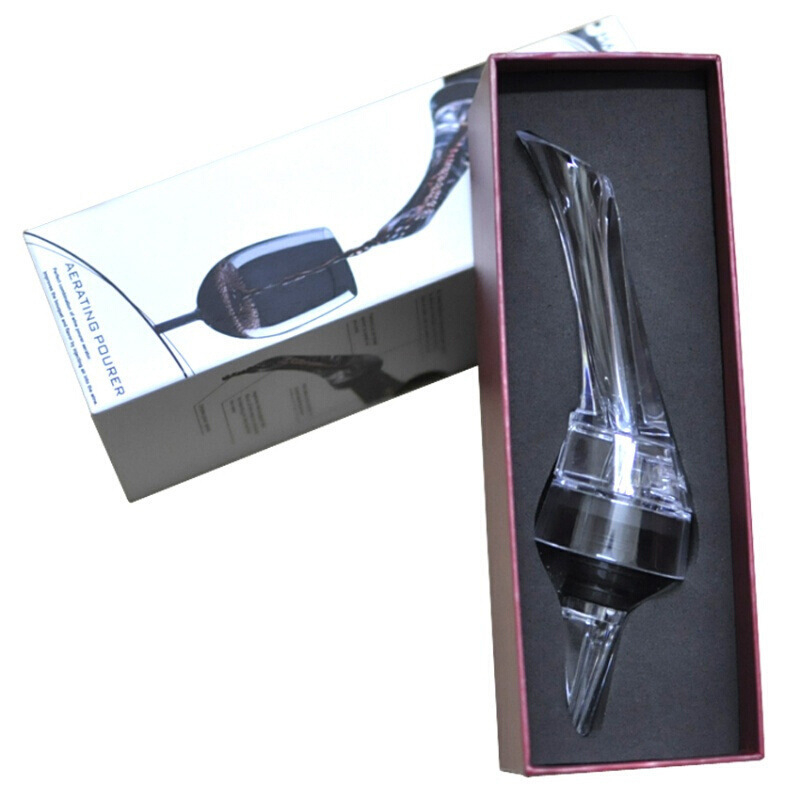Decantator de vin cu ciocul de vultur, aerator rapid, alb, 301–400 ml, cutie cadou