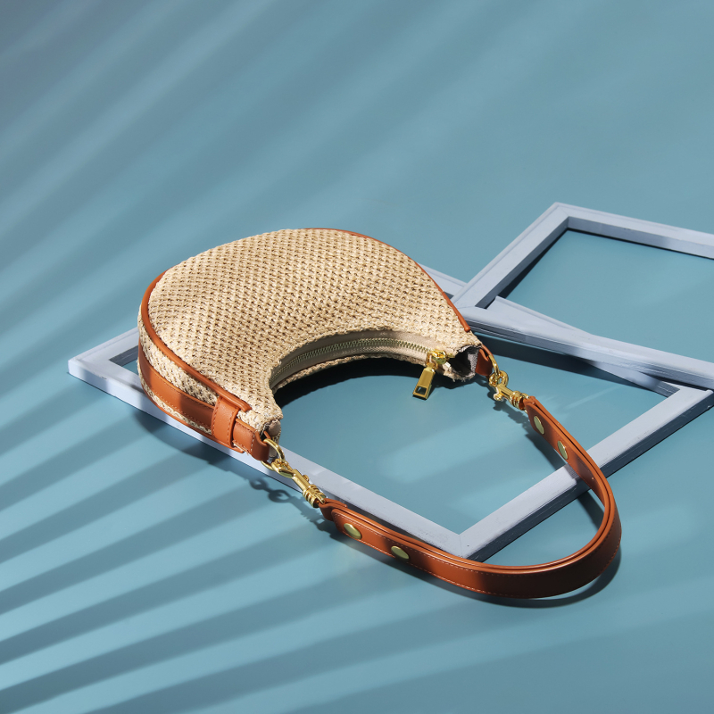 Ljetna slamnata torba oblika mjeseca, 2026 – korejskog stila, svestrana ženska torba za rame ili crossbody