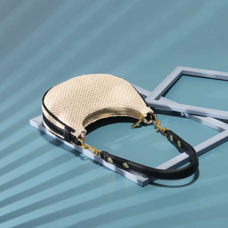 Ljetna slamnata torba oblika mjeseca, 2026 – korejskog stila, svestrana ženska torba za rame ili crossbody