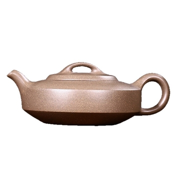 Ceainic Yixing din lut mov pur, argilă minerală naturală, ceainic plat din piatră, set de ceai premium